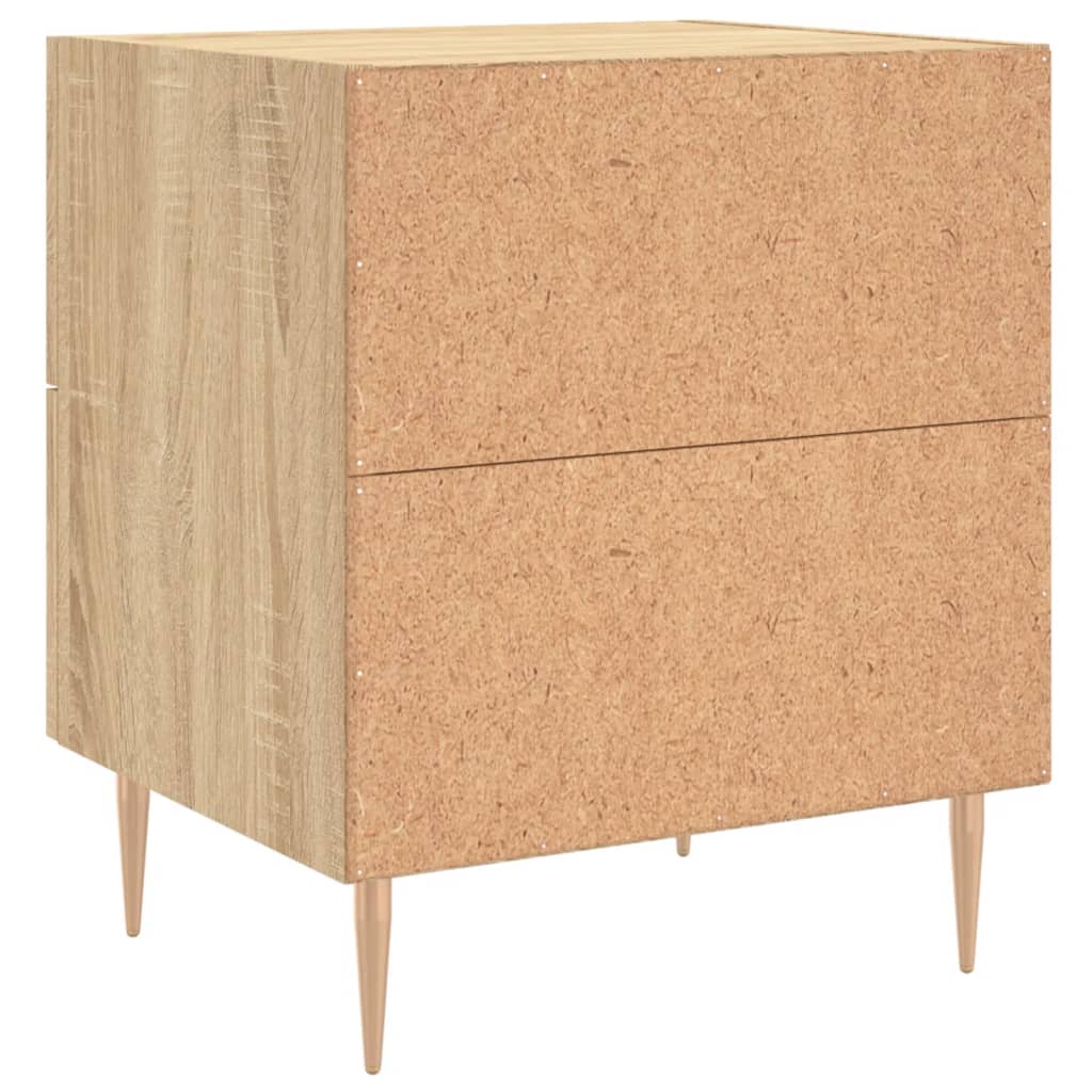 vidaXL Mesita noche 2 uds madera ingeniería roble Sonoma 40x35x47,5 cm