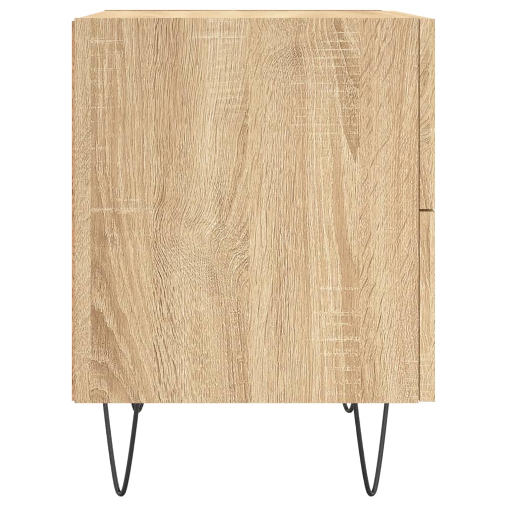 vidaXL Mesita noche 2 uds madera ingeniería roble Sonoma 40x35x47,5 cm