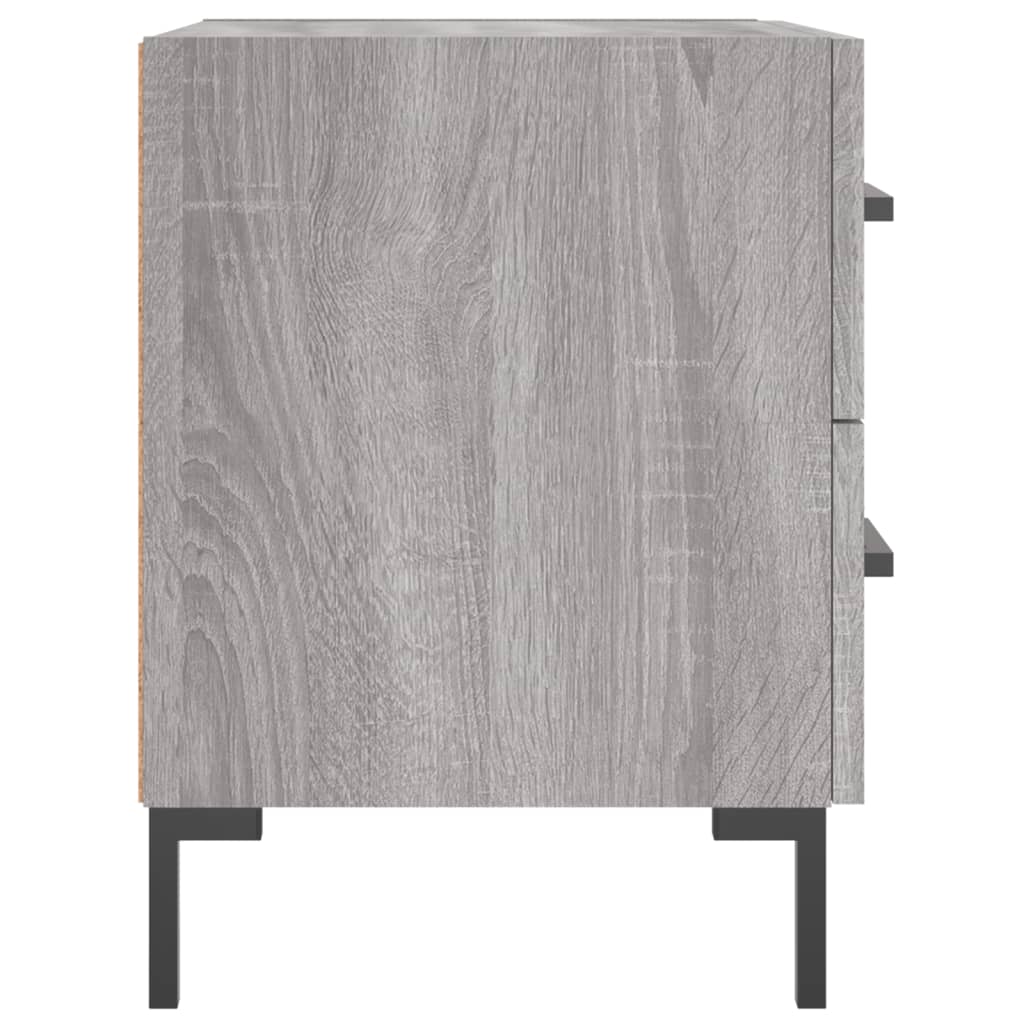 vidaXL Mesitas noche 2 uds madera ingeniería gris Sonoma 40x35x47,5 cm