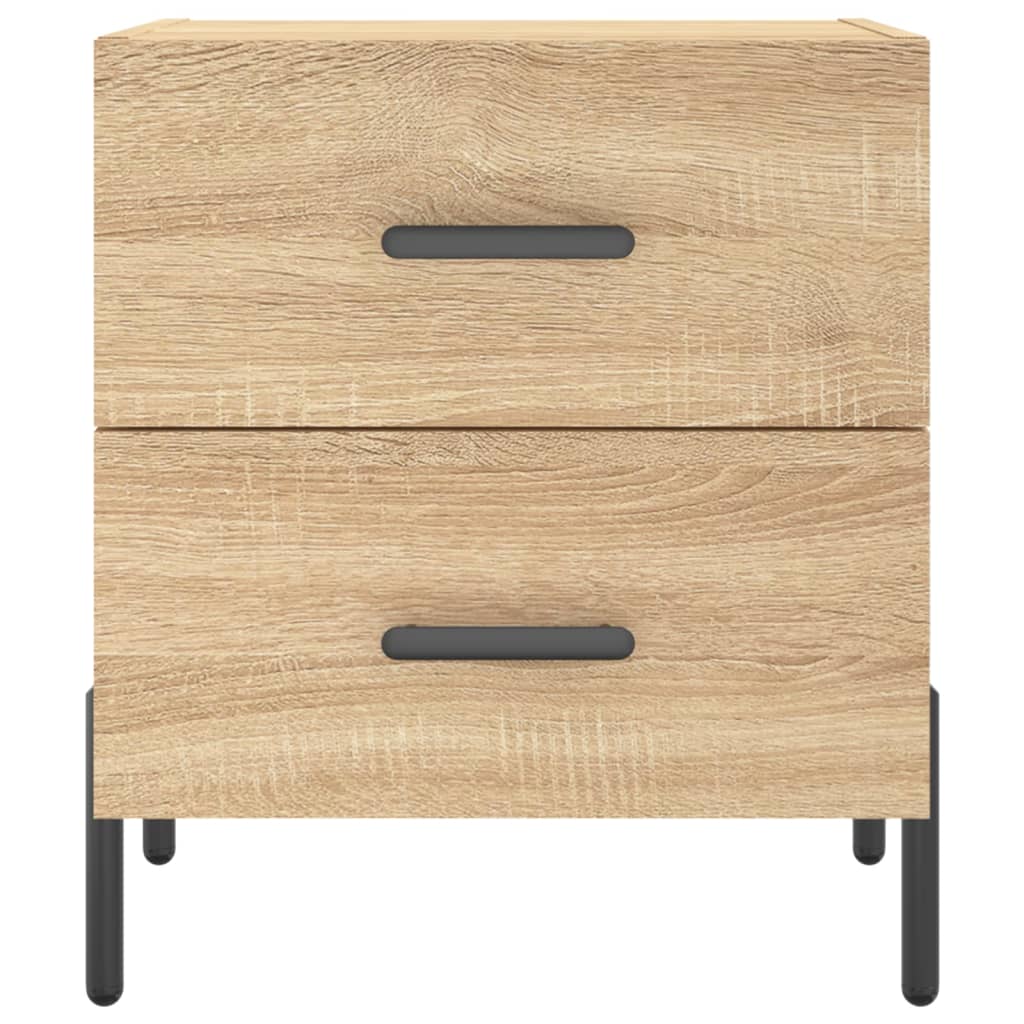 vidaXL Mesita noche 2 uds madera ingeniería roble Sonoma 40x35x47,5 cm