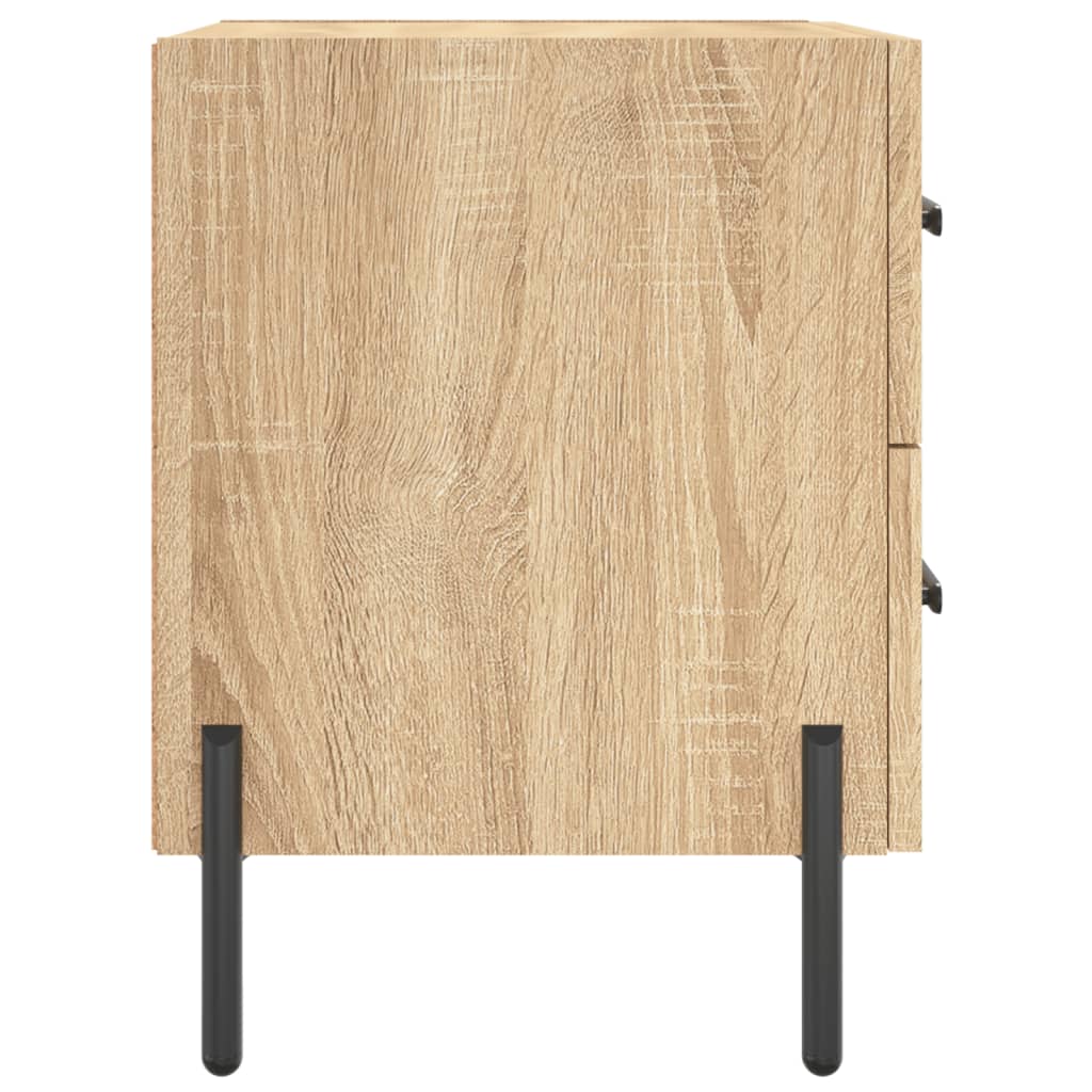 vidaXL Mesita noche 2 uds madera ingeniería roble Sonoma 40x35x47,5 cm