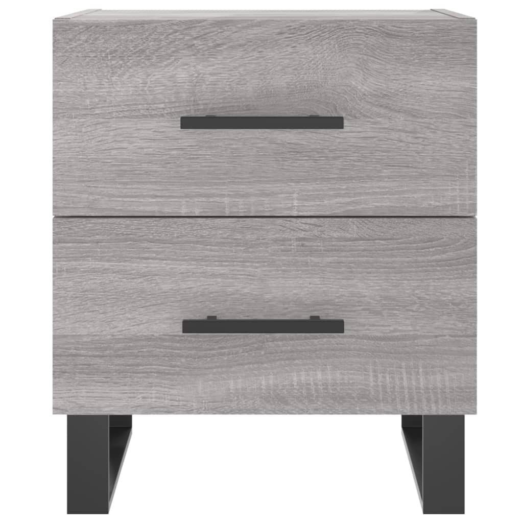 vidaXL Mesitas noche 2 uds madera ingeniería gris Sonoma 40x35x47,5 cm