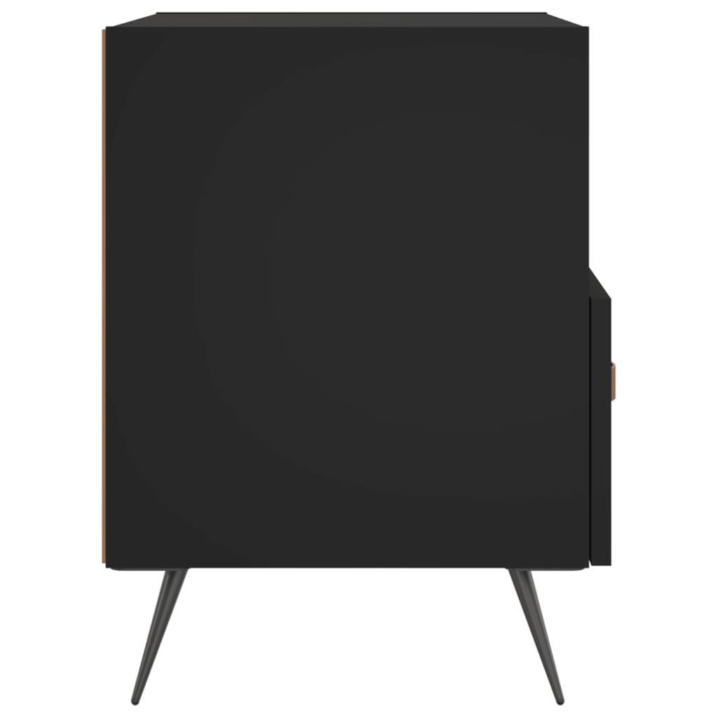 vidaXL Mesitas de noche 2 uds madera ingeniería negro 40x35x47,5 cm