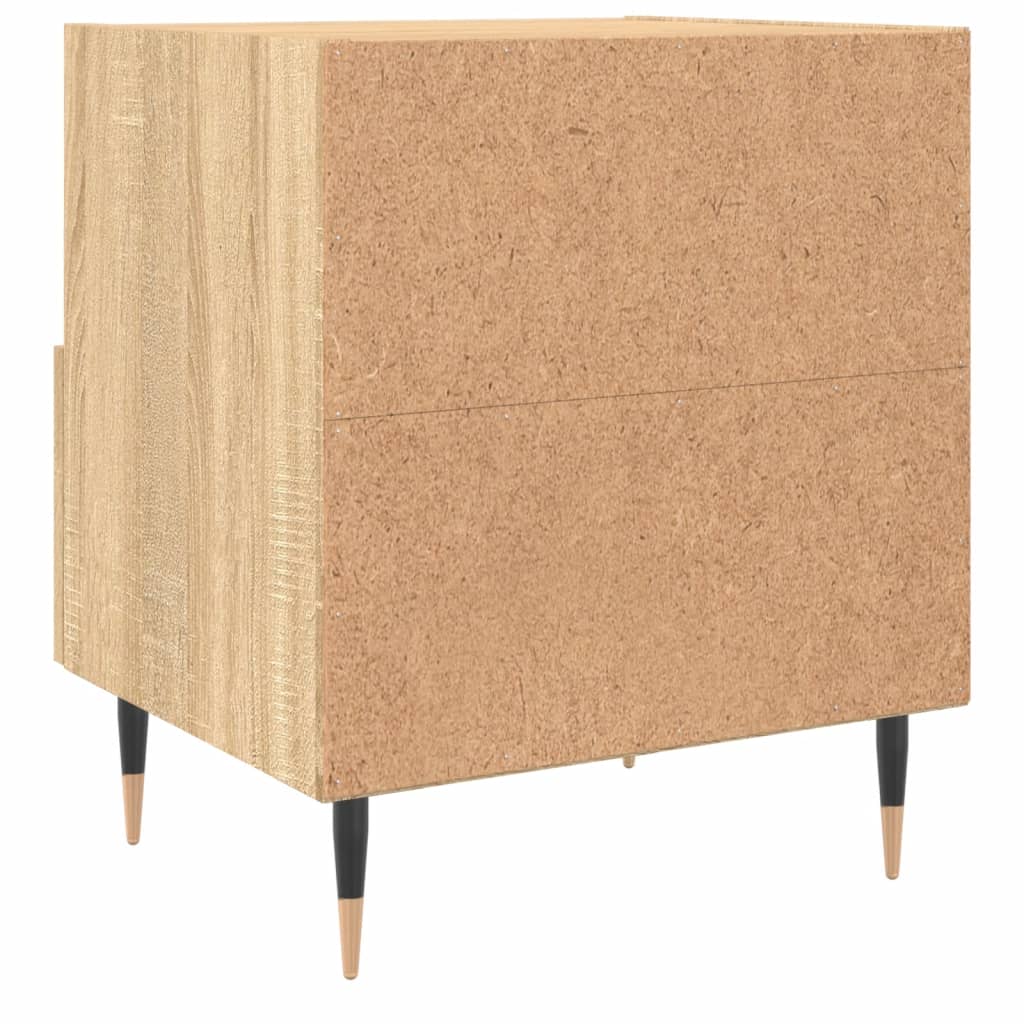 vidaXL Mesita noche 2 uds madera ingeniería roble Sonoma 40x35x47,5 cm