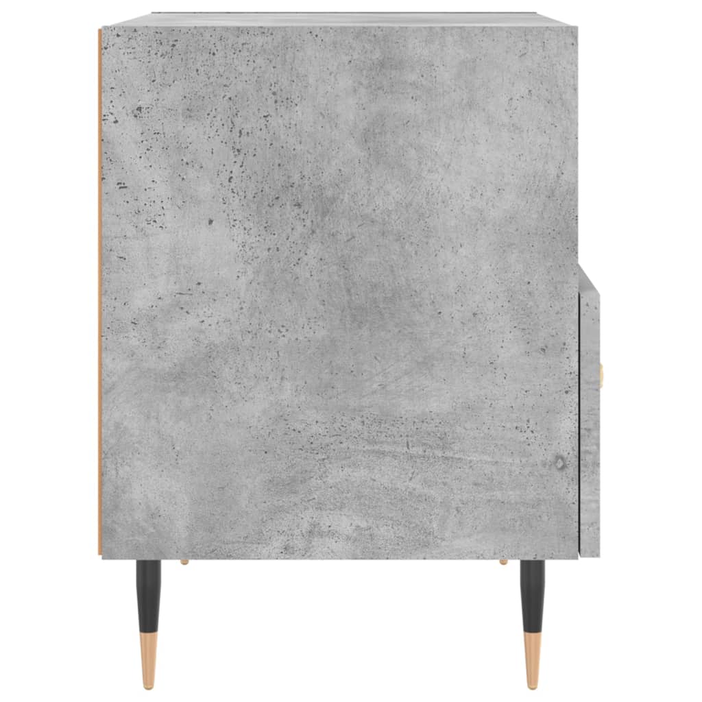 vidaXL Mesita noche 2 uds madera ingeniería gris hormigón 40x35x47,5cm