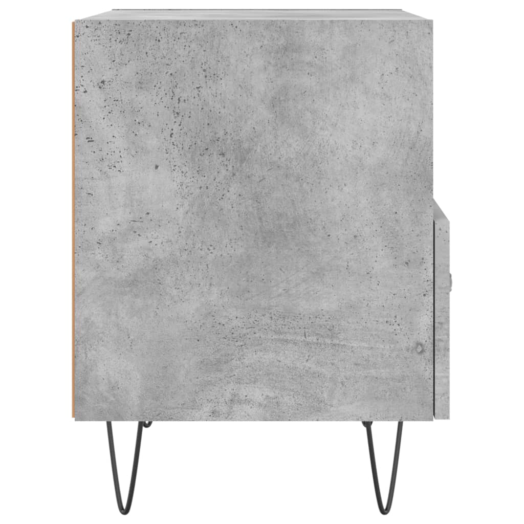 vidaXL Mesita de noche madera ingeniería gris hormigón 40x35x47,5 cm