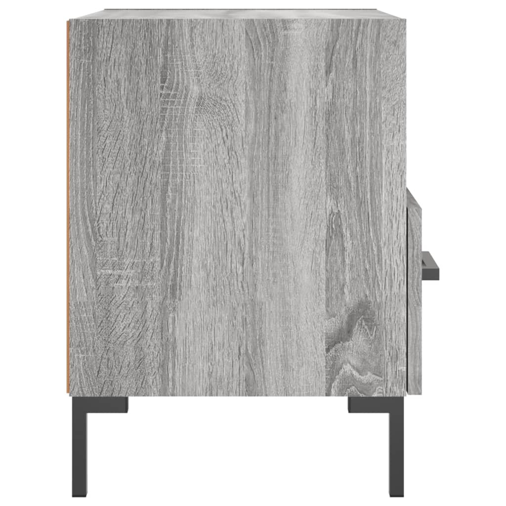 vidaXL Mesitas noche 2 uds madera ingeniería gris Sonoma 40x35x47,5 cm