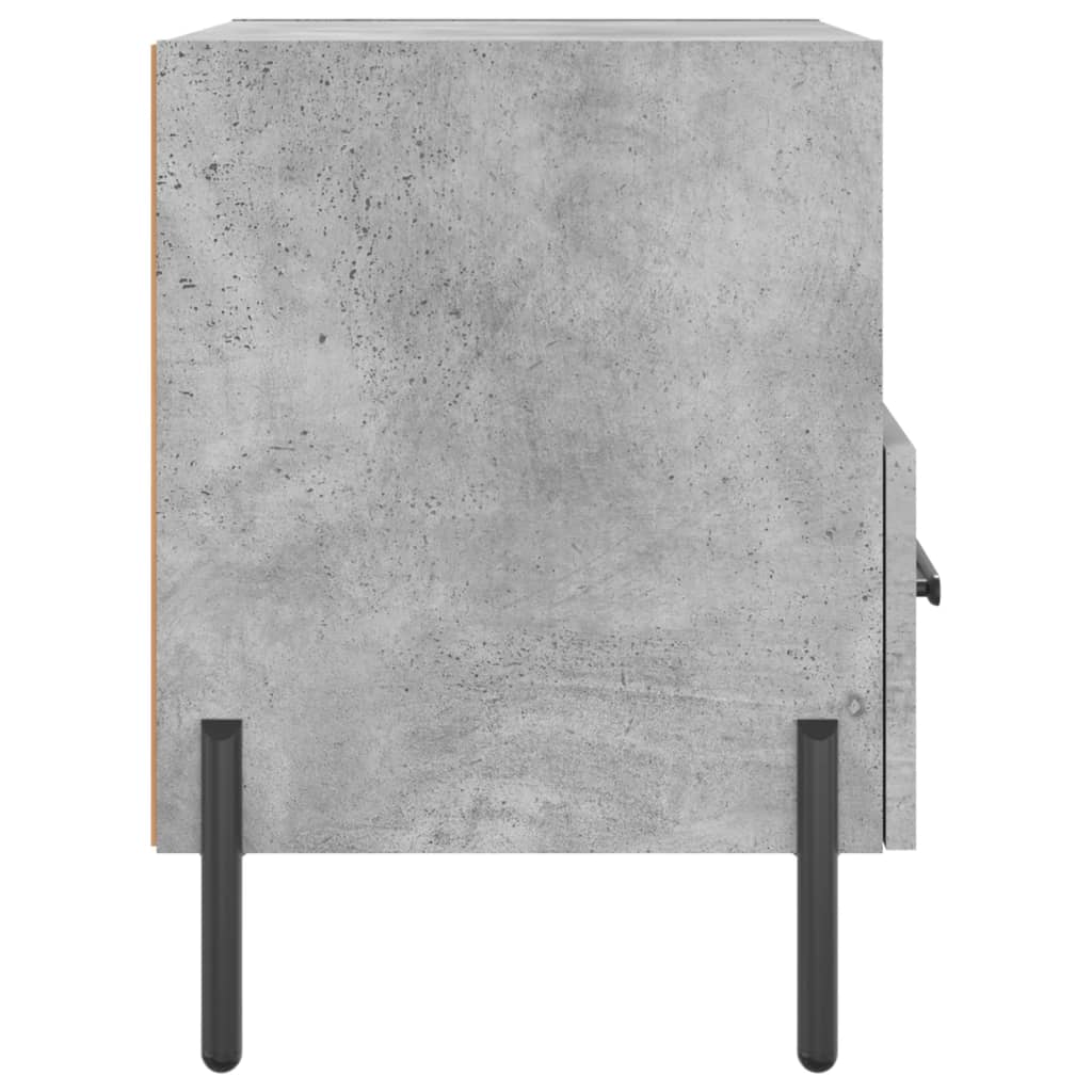 vidaXL Mesita noche 2 uds madera ingeniería gris hormigón 40x35x47,5cm