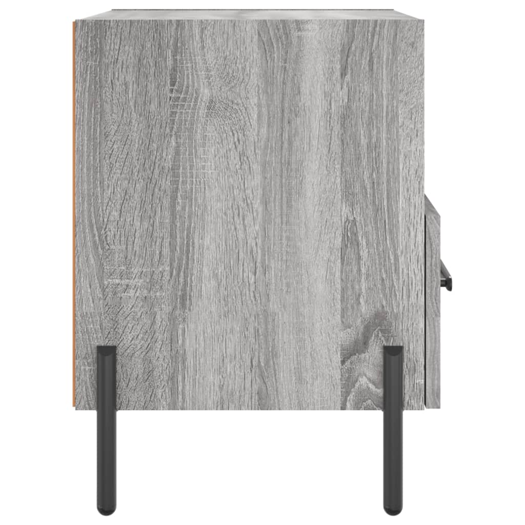 vidaXL Mesitas noche 2 uds madera ingeniería gris Sonoma 40x35x47,5 cm