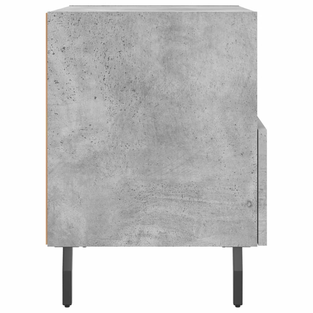 vidaXL Mesita noche 2 uds madera ingeniería gris hormigón 40x35x47,5cm