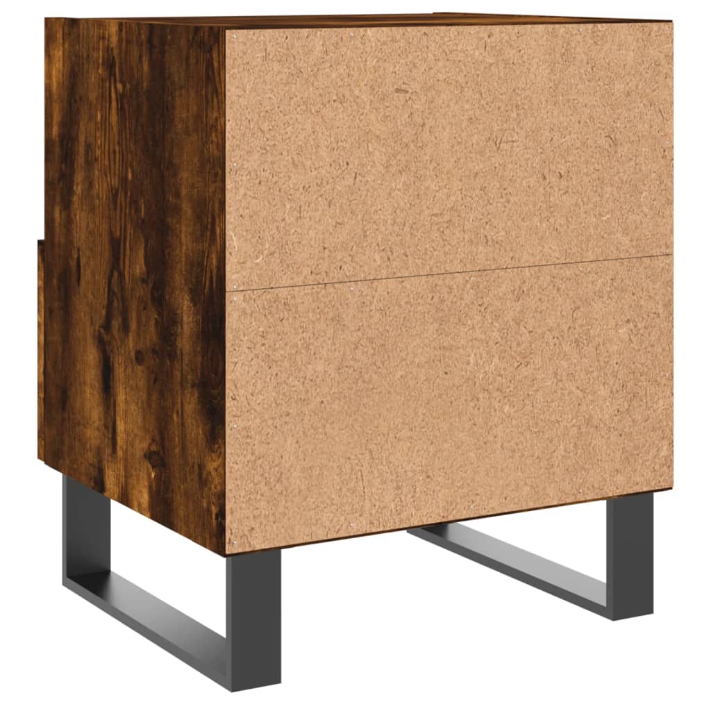 vidaXL Mesita de noche madera ingeniería roble ahumado 40x35x47,5 cm