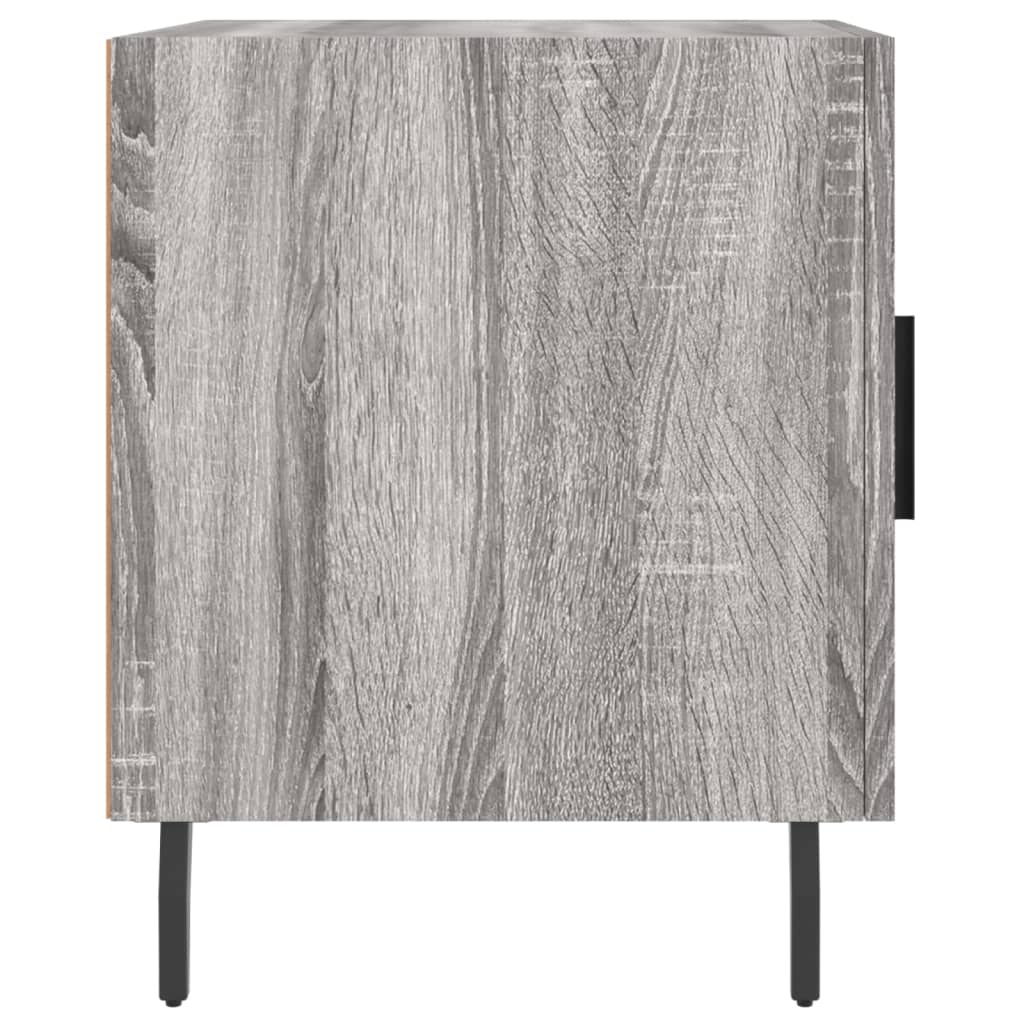 vidaXL Mesita de noche madera de ingeniería gris Sonoma 40x40x50 cm