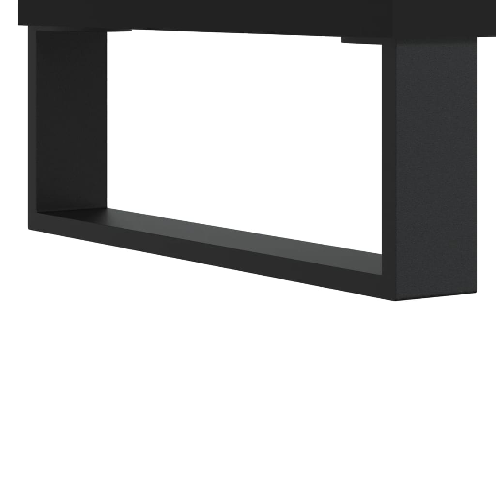 vidaXL Mesitas de noche 2 uds madera de ingeniería negro 40x40x50 cm