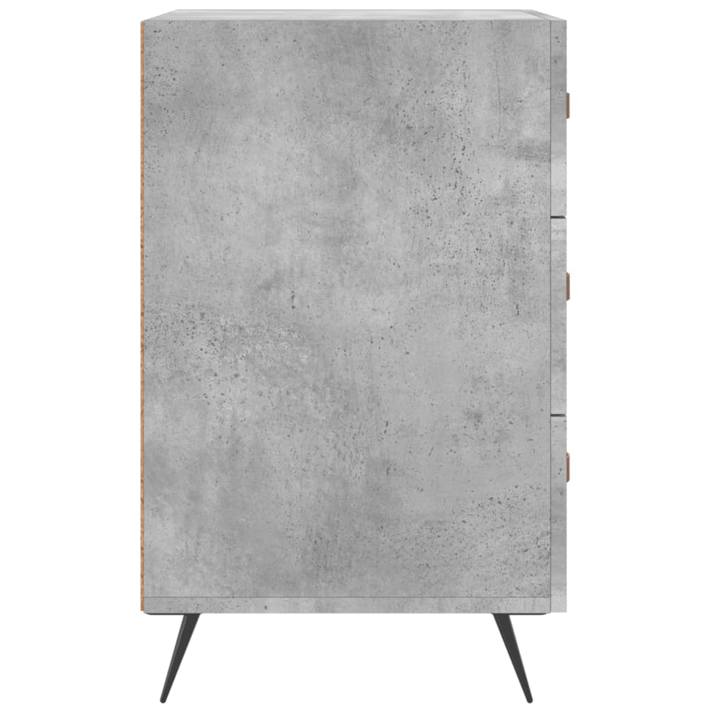 vidaXL Mesita de noche madera de ingeniería gris hormigón 40x40x66 cm