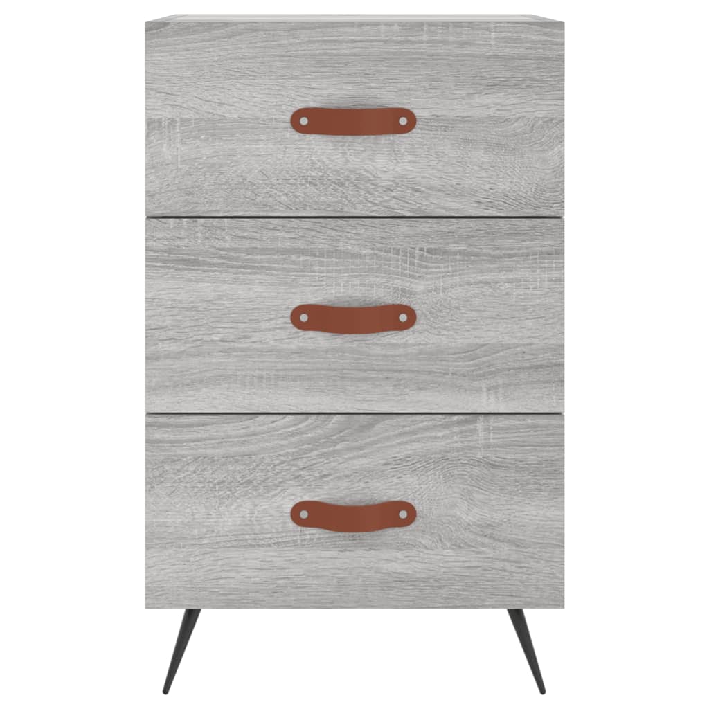 vidaXL Mesita de noche madera de ingeniería gris Sonoma 40x40x66 cm