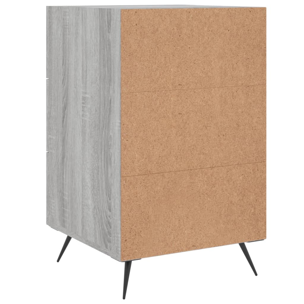 vidaXL Mesita de noche madera de ingeniería gris Sonoma 40x40x66 cm