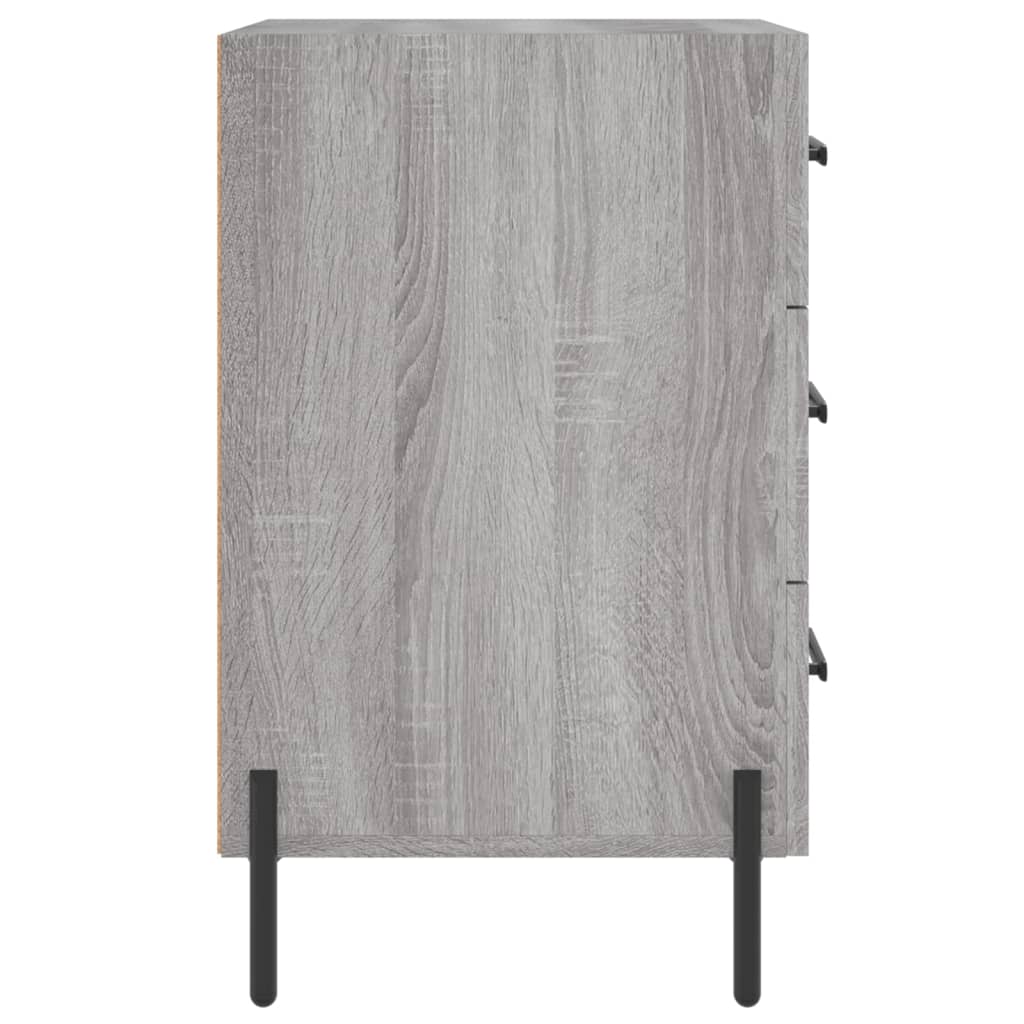 vidaXL Mesita de noche madera de ingeniería gris Sonoma 40x40x66 cm