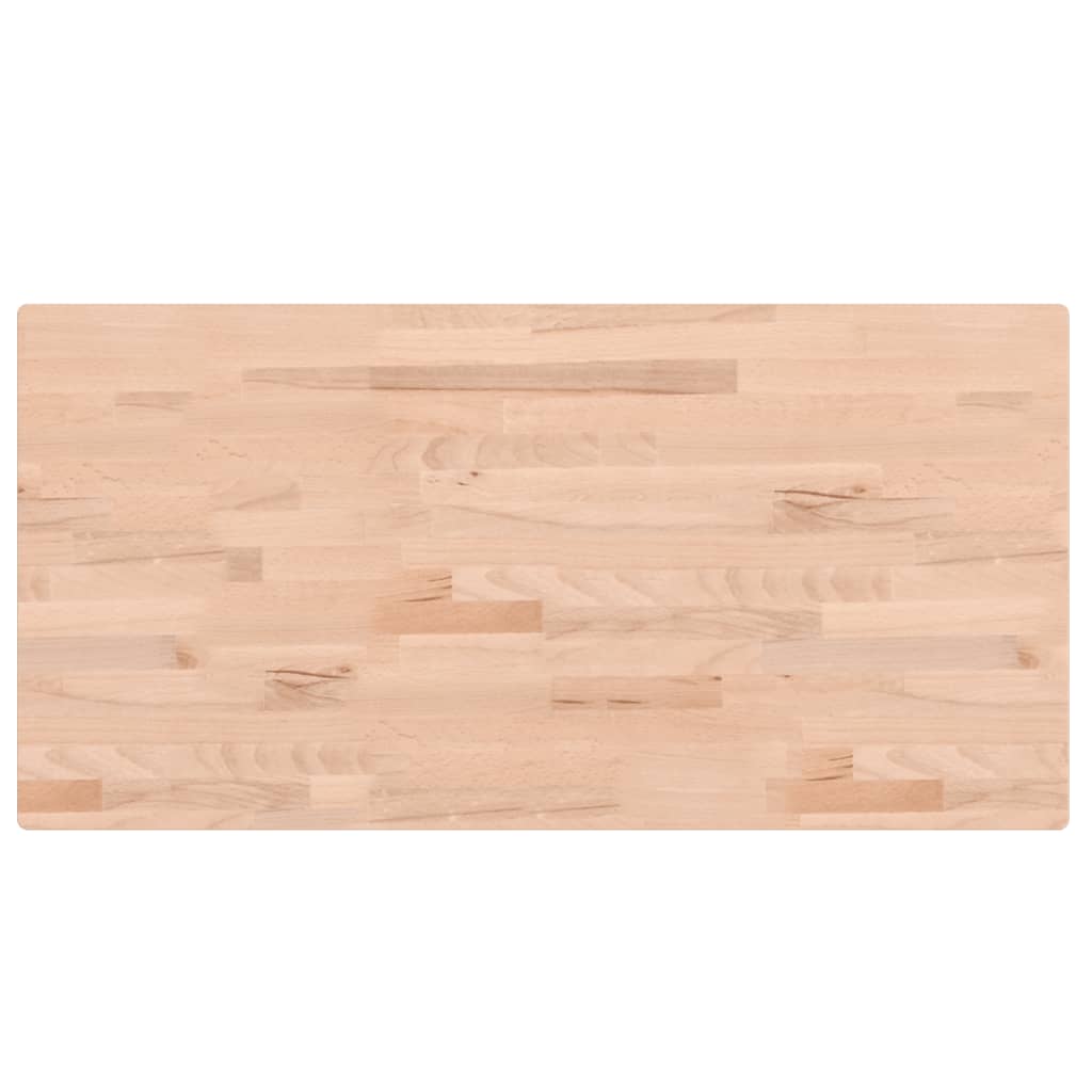 vidaXL Tablero rectangular de madera maciza de haya 100x50x4 cm