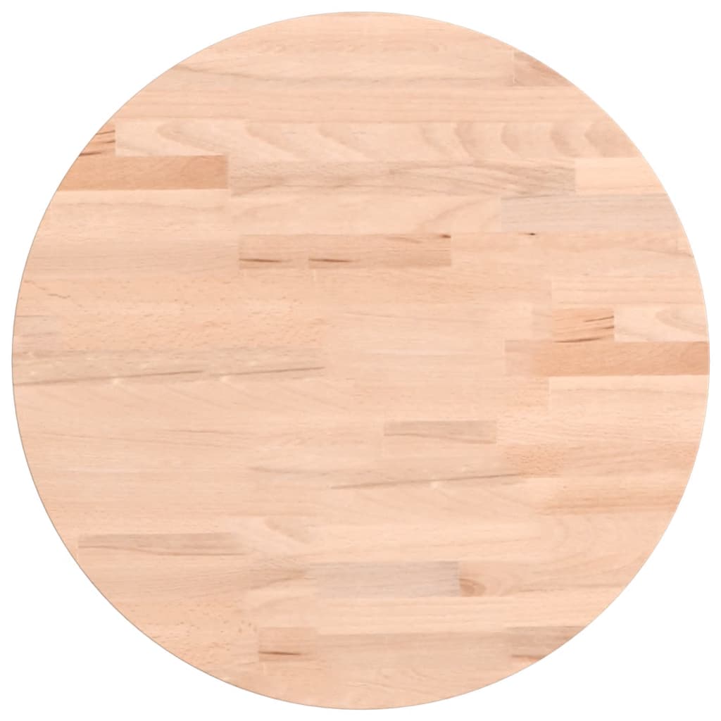 vidaXL Tablero redondo de madera maciza de haya Ø40x1,5 cm