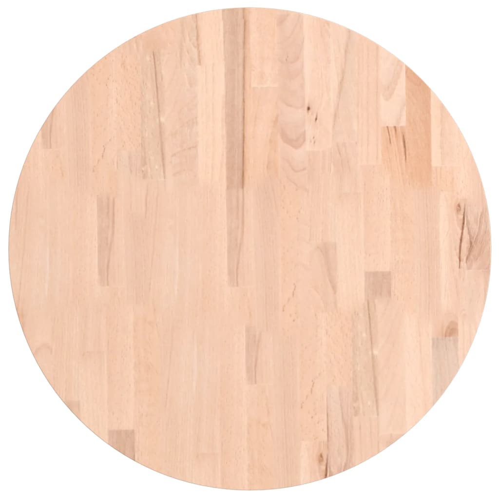 vidaXL Tablero redondo de madera maciza de haya Ø60x1,5 cm