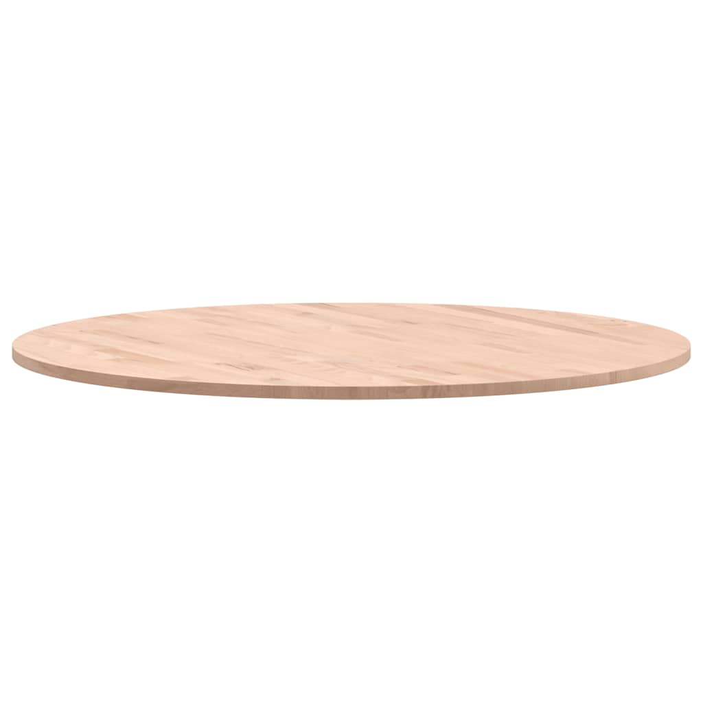 vidaXL Tablero redondo de madera maciza de haya Ø80x1,5cm