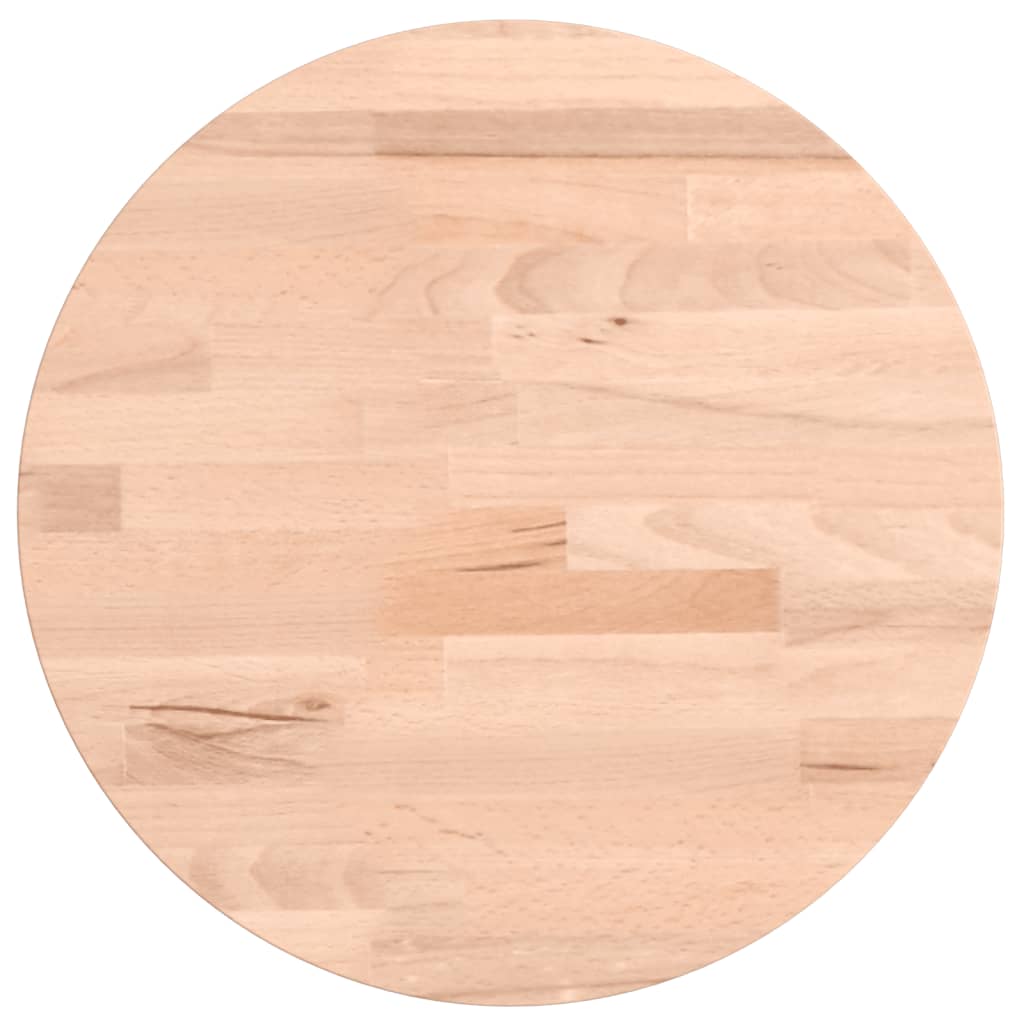 vidaXL Tablero redondo de madera maciza de haya Ø30x2,5 cm