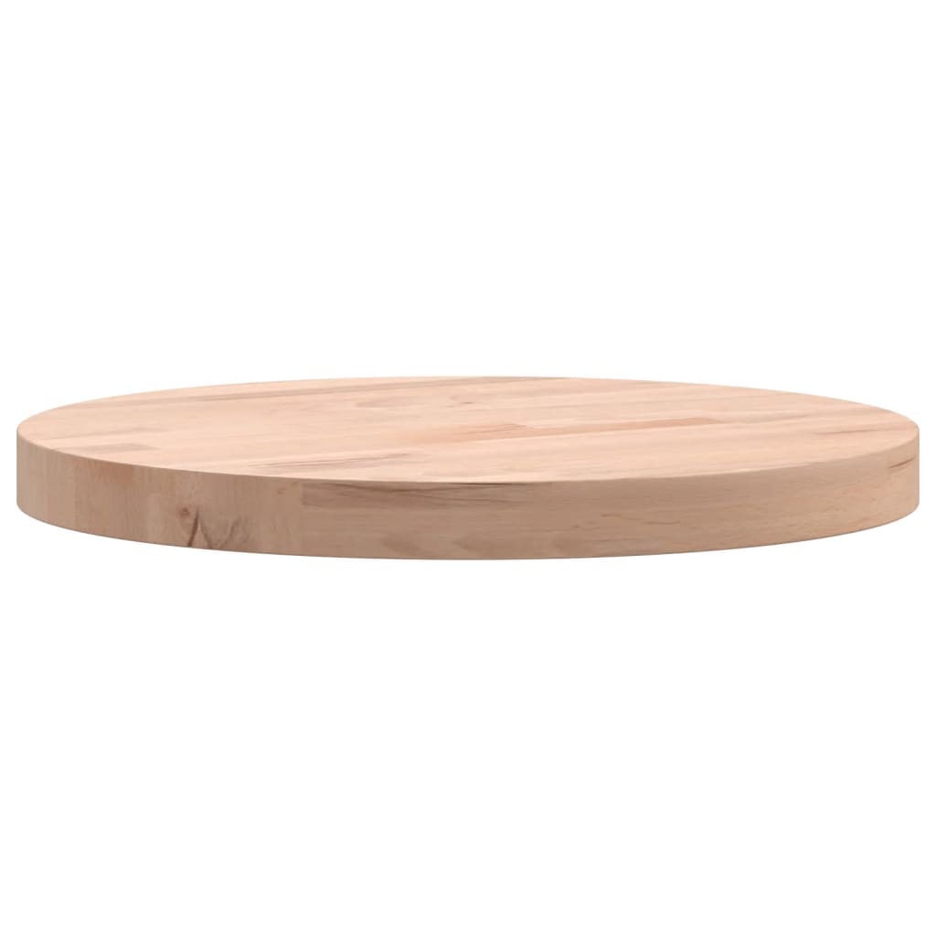 vidaXL Tablero redondo de madera maciza de haya Ø30x2,5 cm