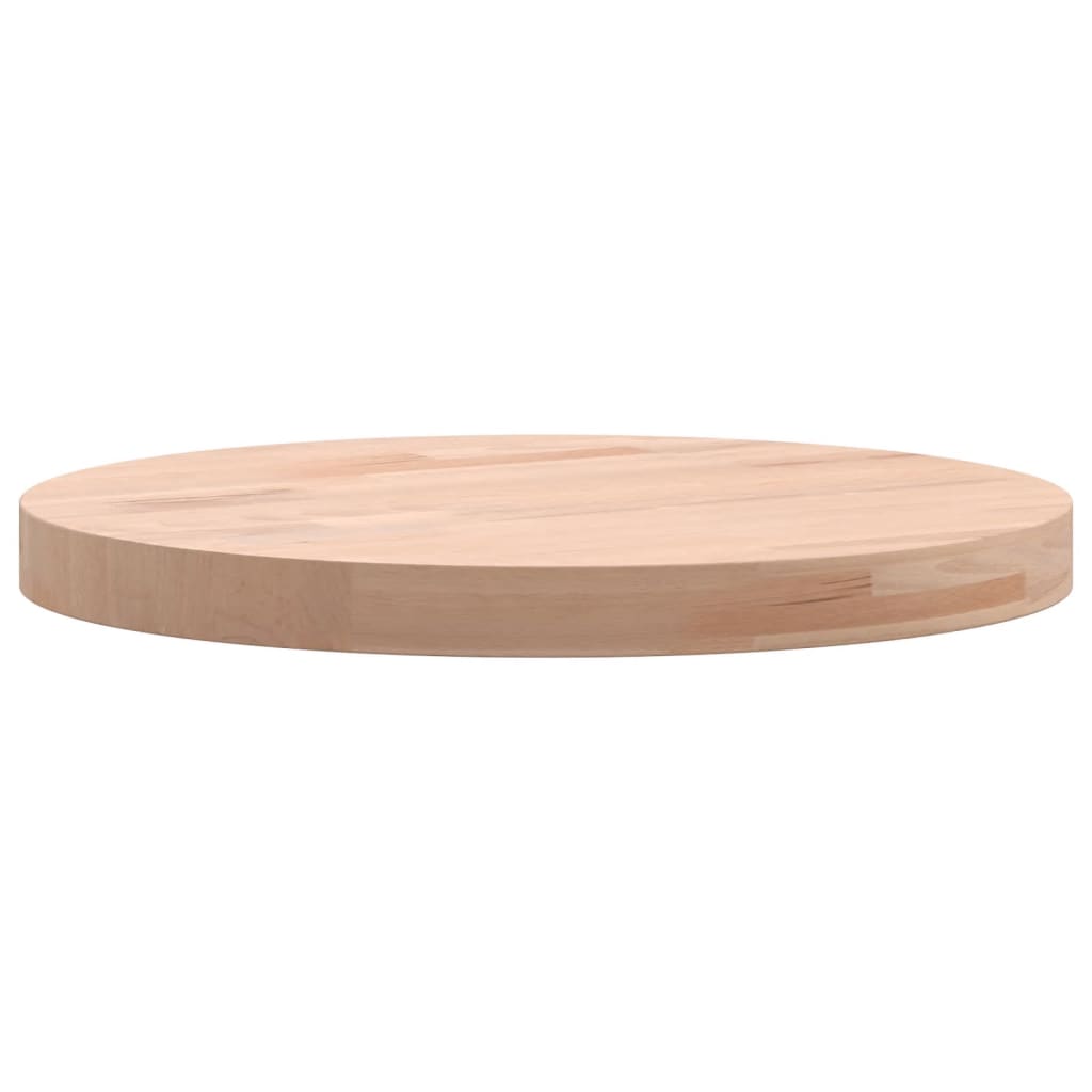 vidaXL Tablero redondo de madera maciza de haya Ø30x2,5 cm