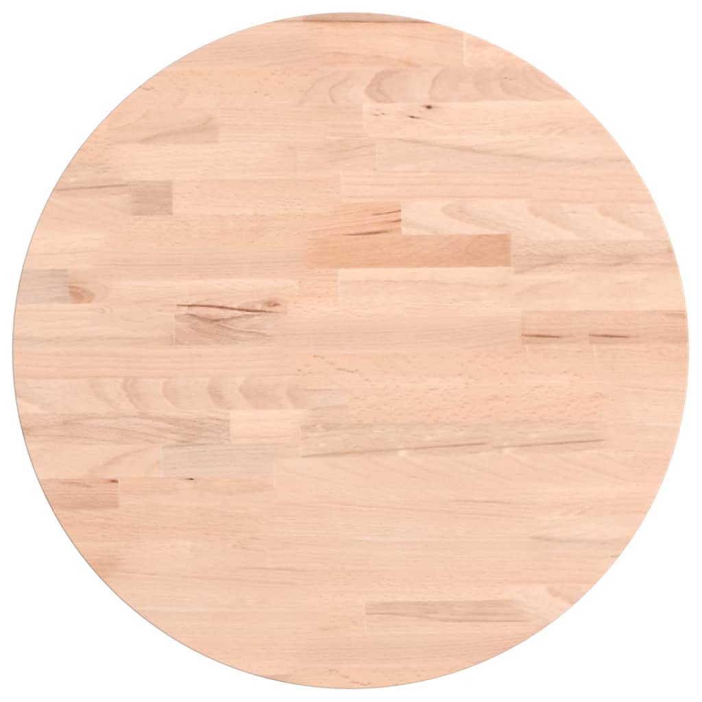 vidaXL Tablero redondo de madera maciza de haya Ø40x2,5 cm