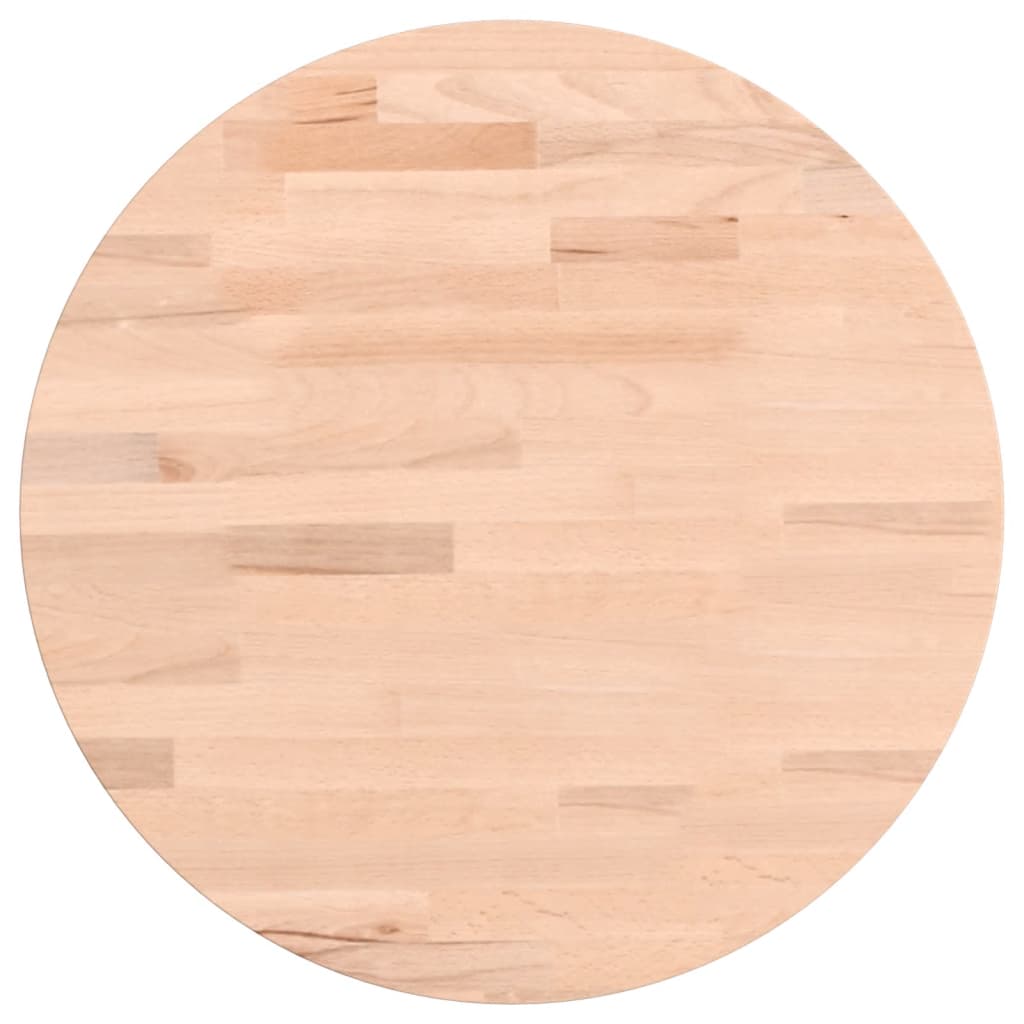 vidaXL Tablero redondo de madera maciza de haya Ø40x4 cm