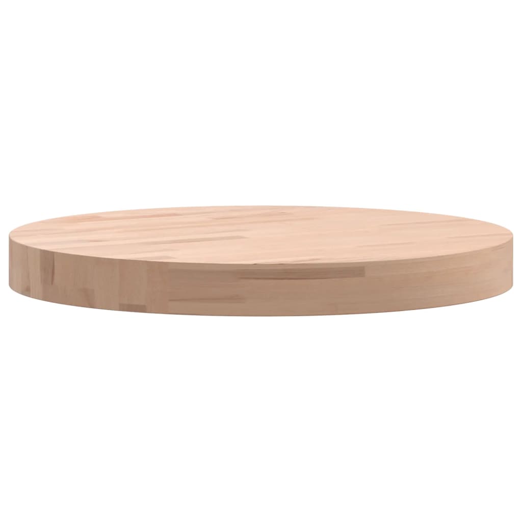 vidaXL Tablero redondo de madera maciza de haya Ø40x4 cm