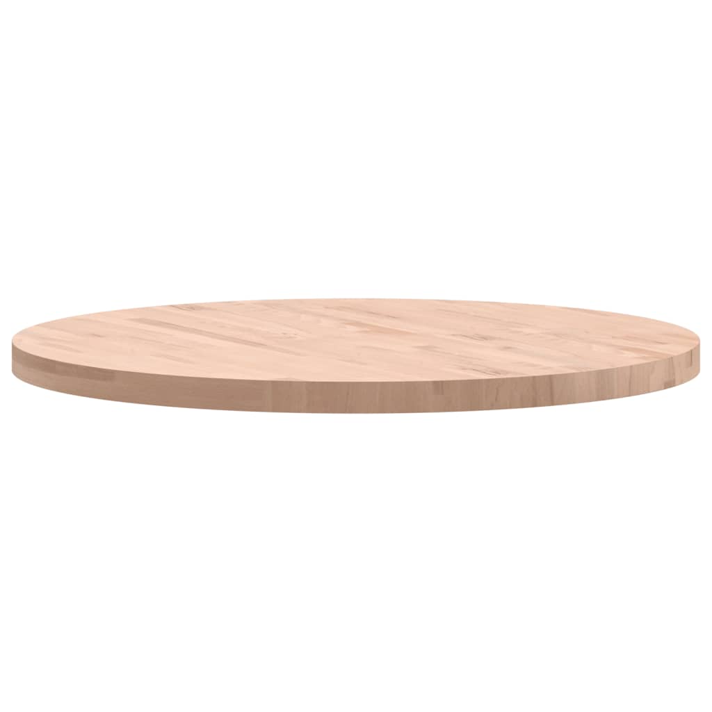 vidaXL Tablero redondo de madera maciza de haya Ø90x4 cm