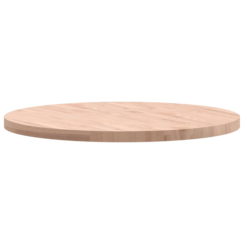 vidaXL Tablero redondo de madera maciza de haya Ø90x4 cm