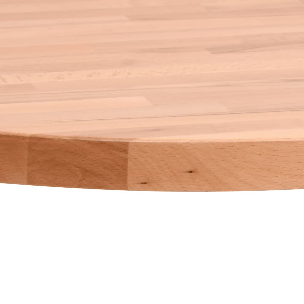 vidaXL Tablero redondo de madera maciza de haya Ø40x1,5 cm