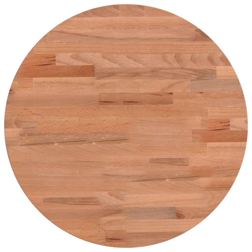 vidaXL Tablero redondo de madera maciza de haya Ø40x2,5 cm