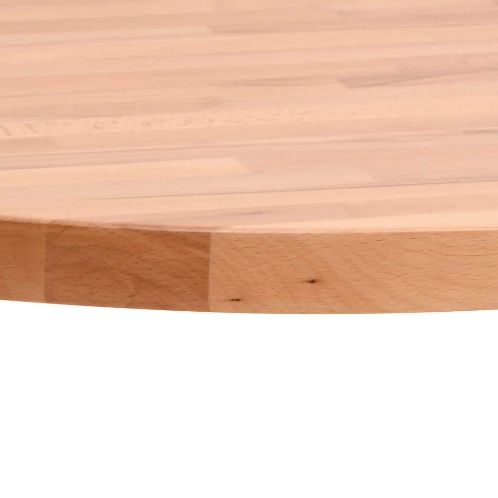 vidaXL Tablero redondo de madera maciza de haya Ø40x2,5 cm