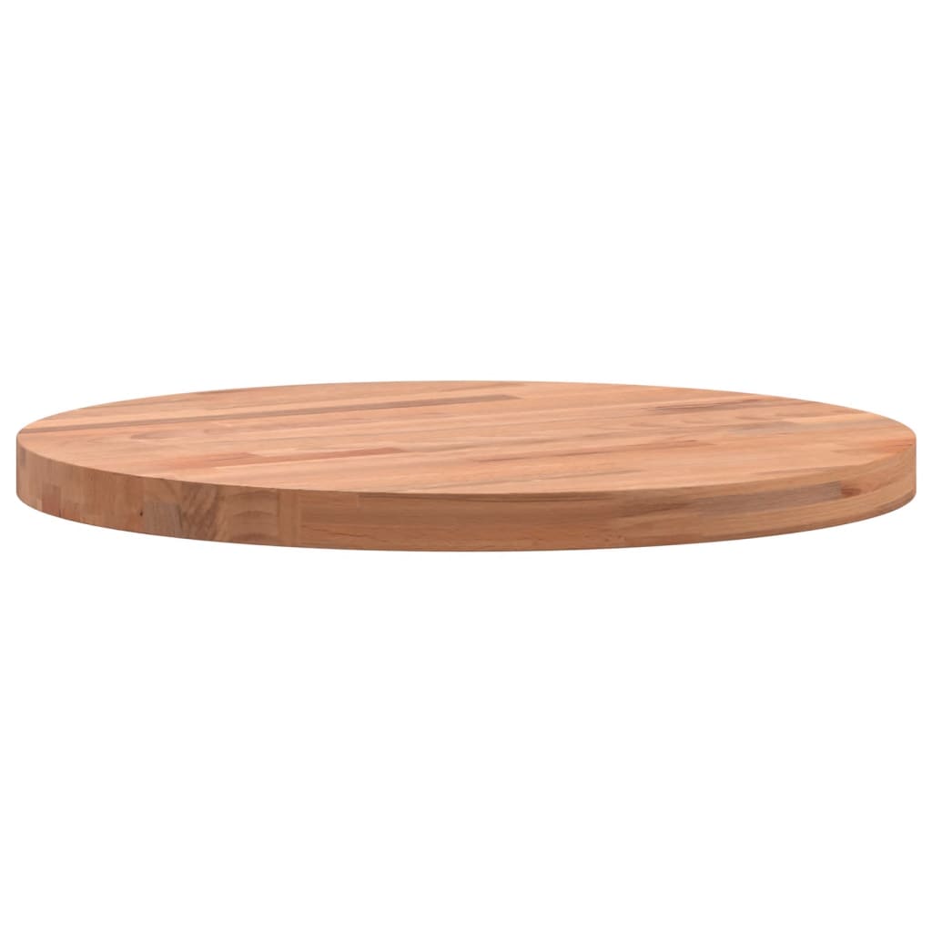 vidaXL Tablero redondo de madera maciza de haya Ø40x2,5 cm