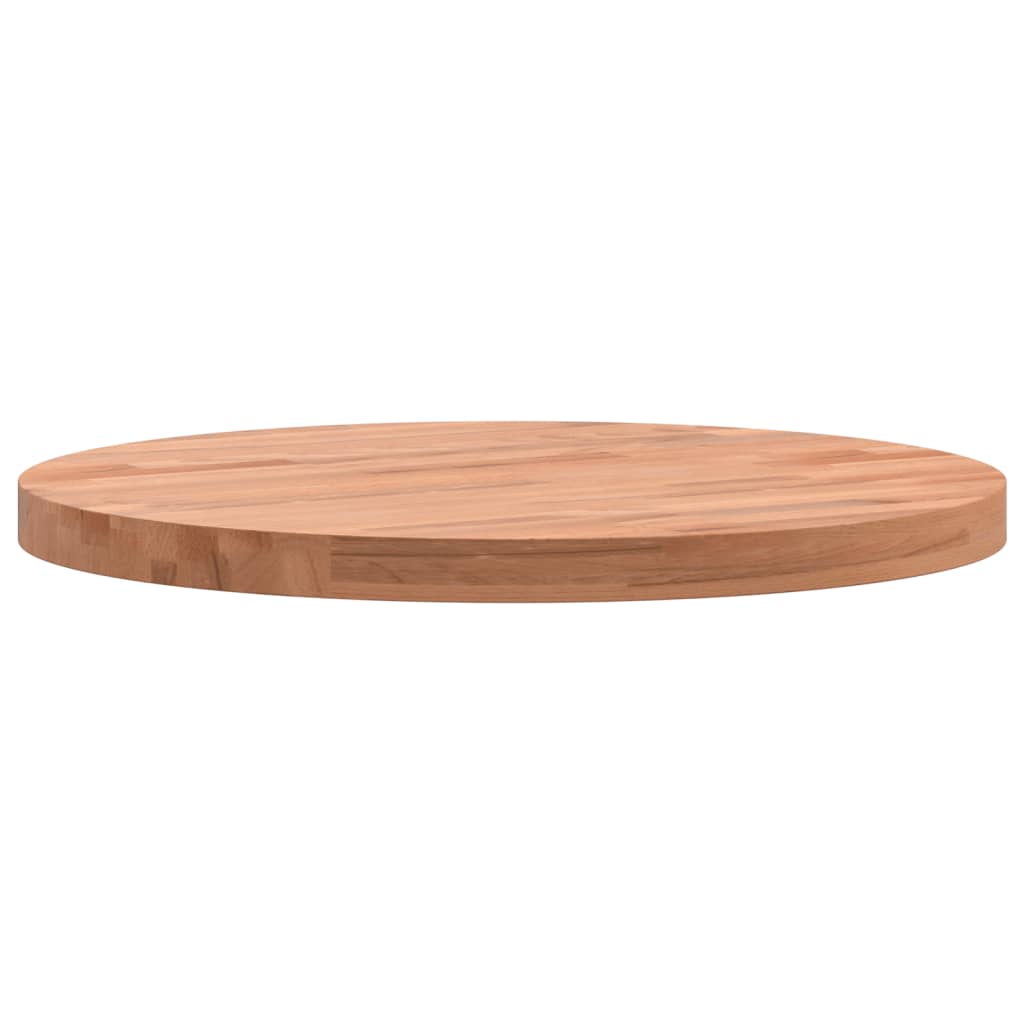 vidaXL Tablero redondo de madera maciza de haya Ø40x2,5 cm