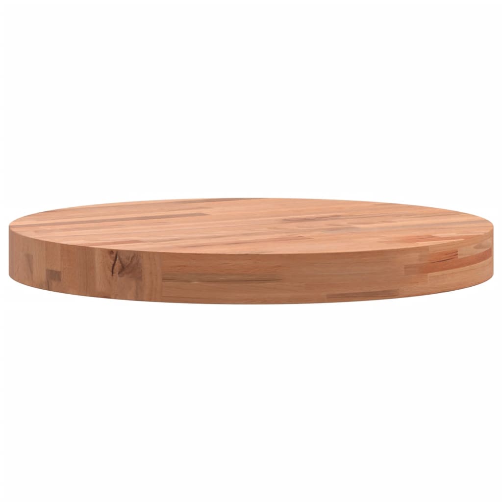 vidaXL Tablero redondo de madera maciza de haya Ø40x4 cm