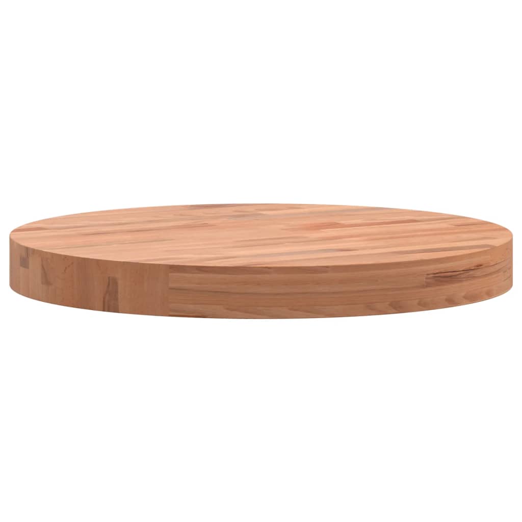 vidaXL Tablero redondo de madera maciza de haya Ø40x4 cm