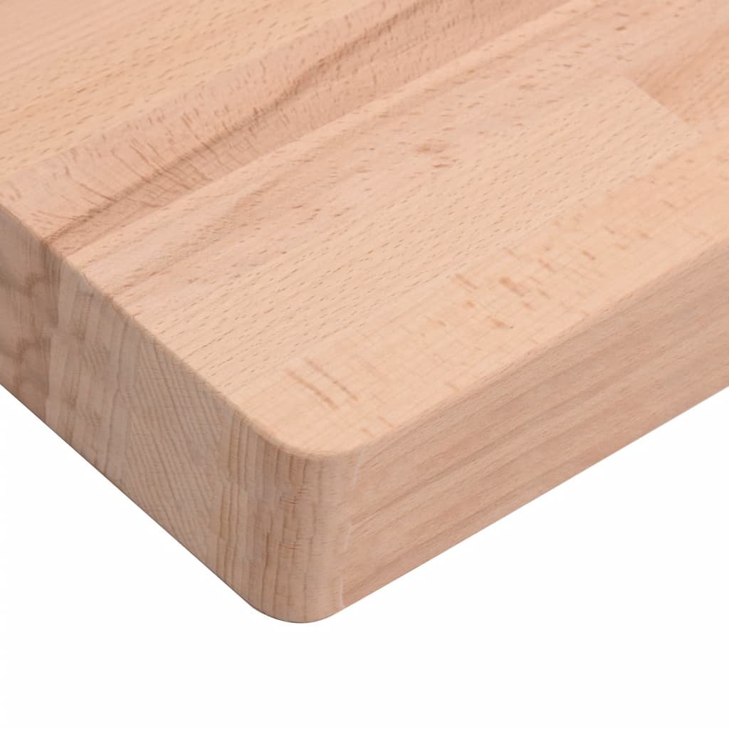 vidaXL Tablero de mesa cuadrado de madera maciza de haya 80x80x4 cm