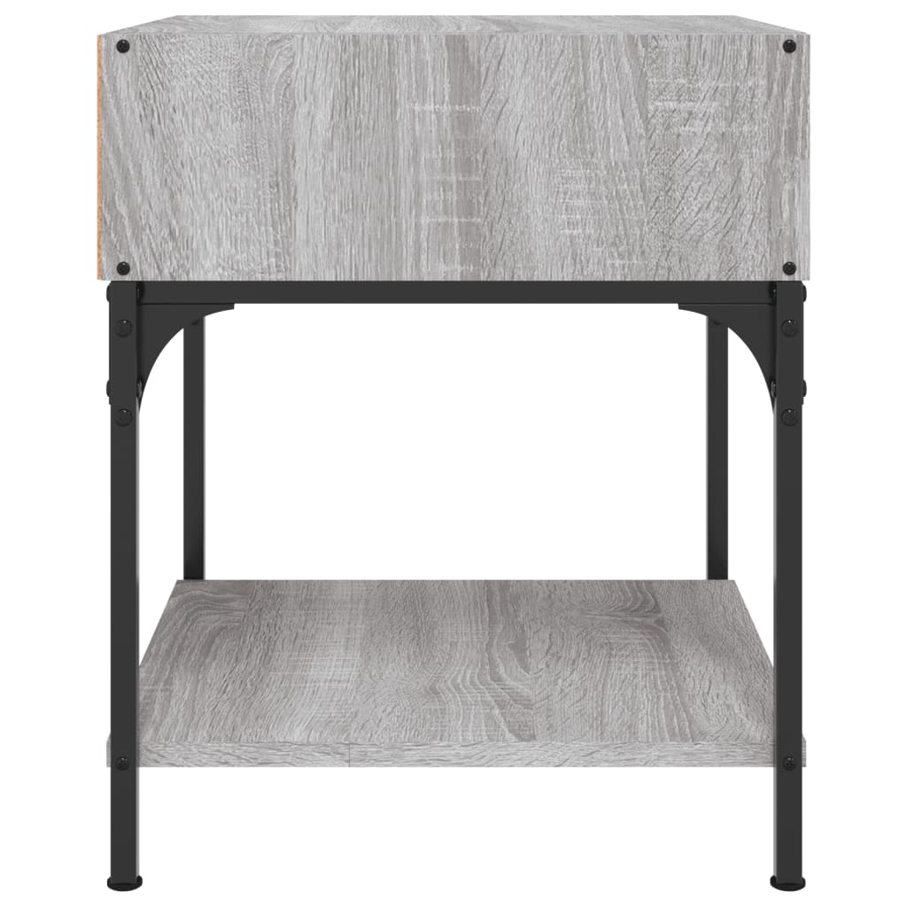 vidaXL Mesita de noche 2 uds madera ingeniería gris Sonoma 40x41x50 cm