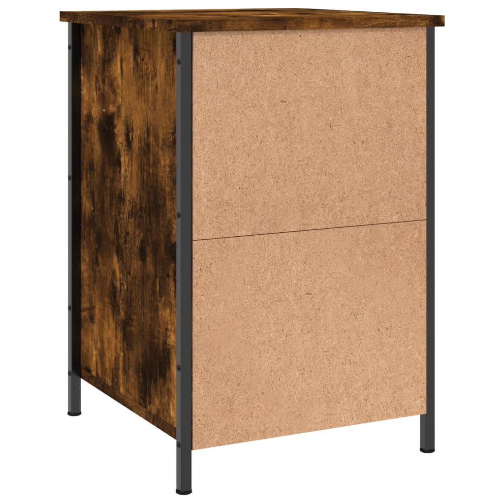 vidaXL Mesita de noche madera contrachapada roble ahumado 40x42x60 cm