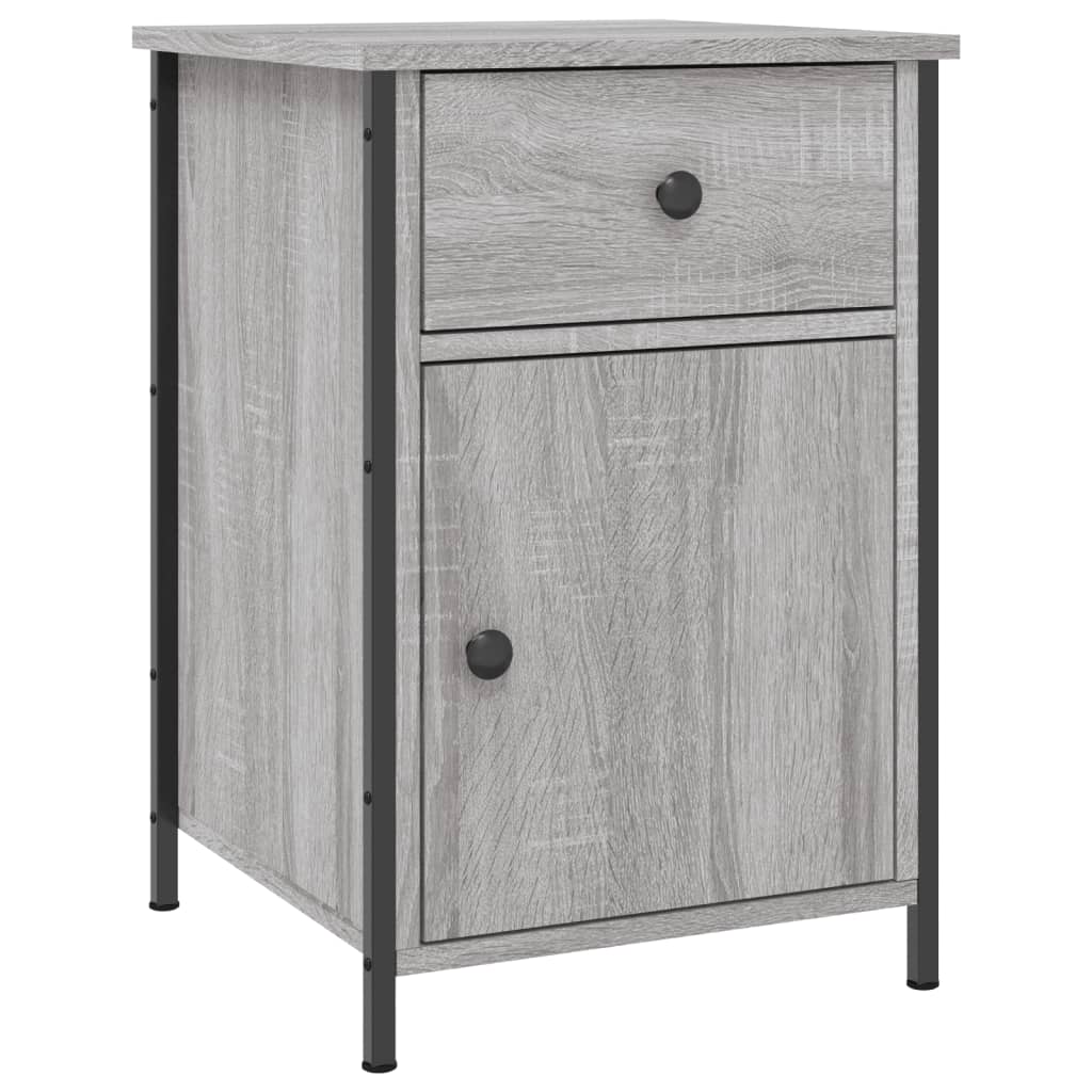 vidaXL Mesita de noche madera contrachapada gris Sonoma 40x42x60 cm