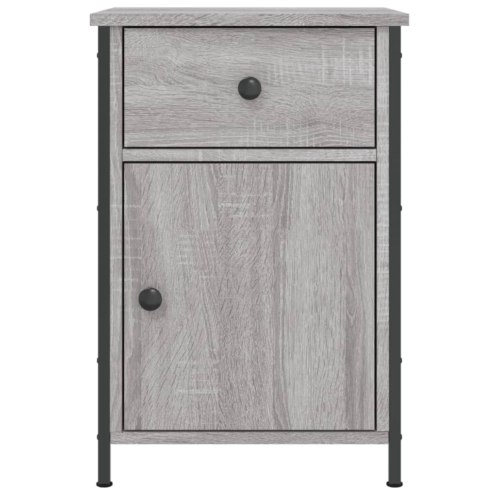 vidaXL Mesita de noche madera contrachapada gris Sonoma 40x42x60 cm