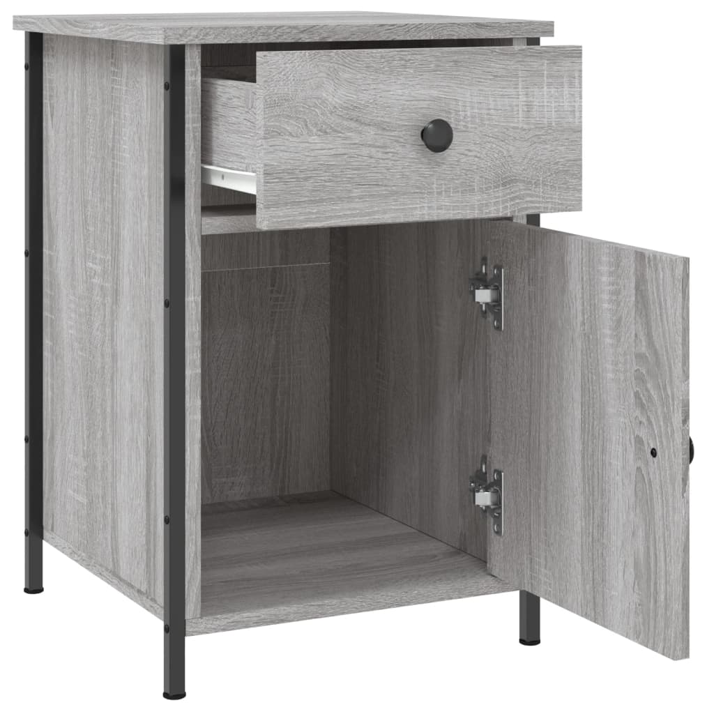 vidaXL Mesita de noche madera contrachapada gris Sonoma 40x42x60 cm