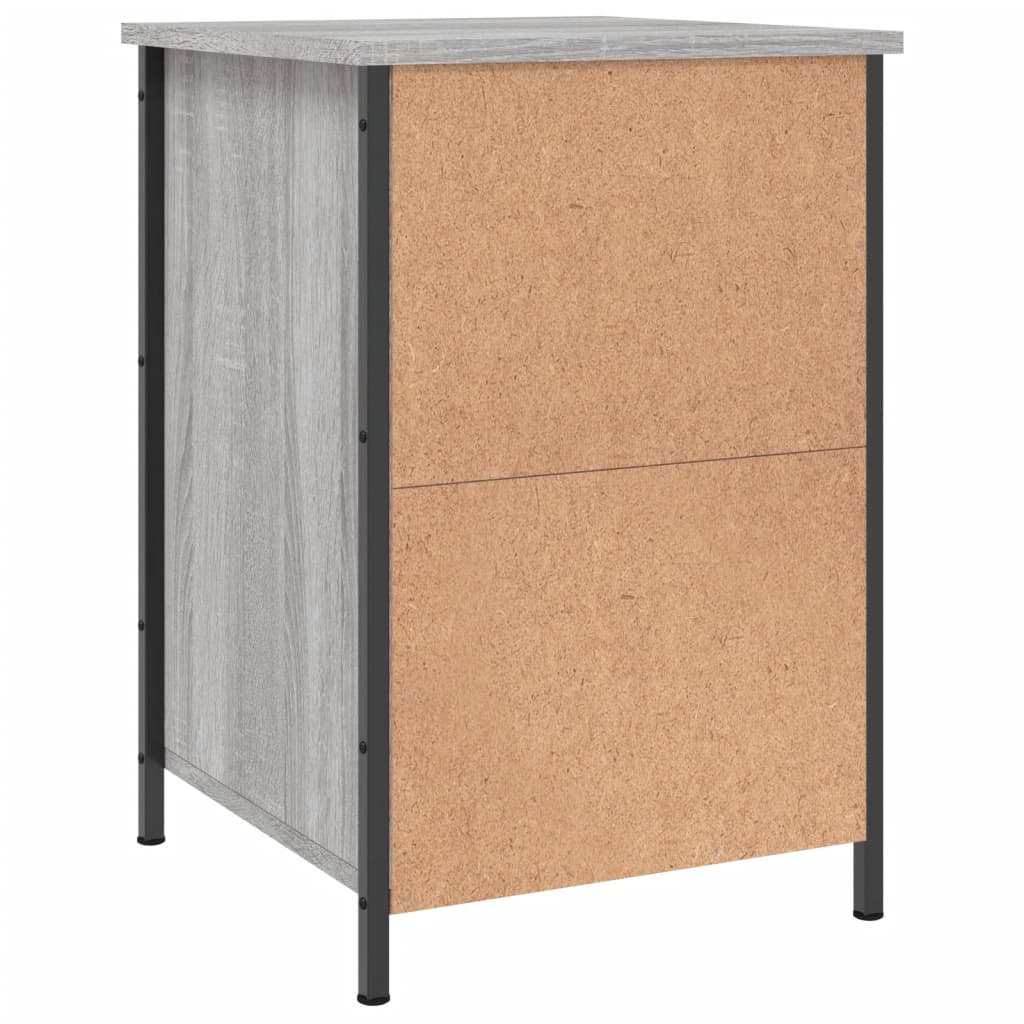 vidaXL Mesita de noche madera contrachapada gris Sonoma 40x42x60 cm