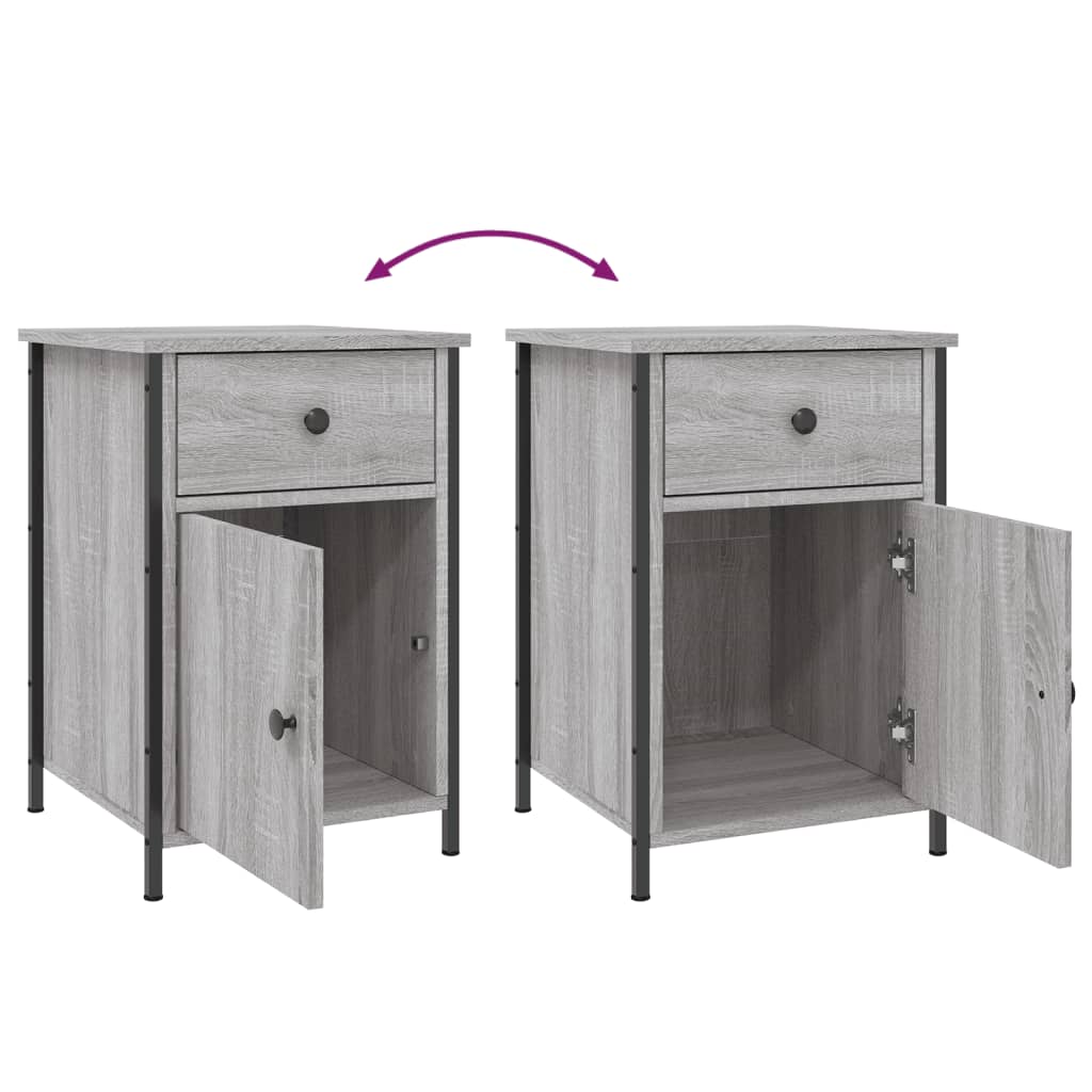 vidaXL Mesita de noche madera contrachapada gris Sonoma 40x42x60 cm