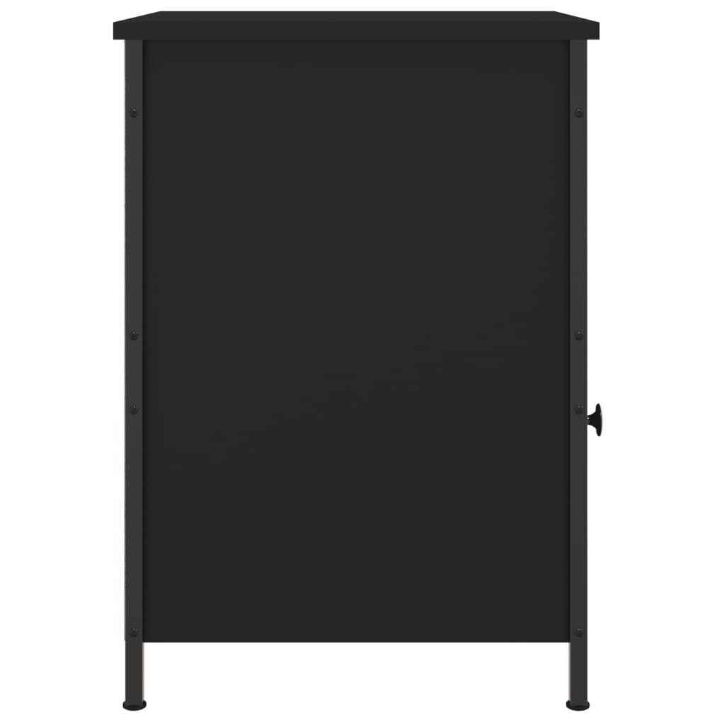 vidaXL Mesitas de noche 2 uds madera contrachapada negro 40x42x60 cm