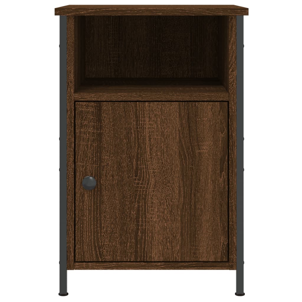 vidaXL Mesita de noche madera contrachapada marrón roble 40x42x60 cm